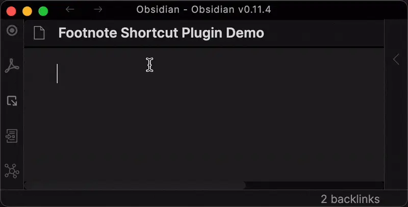 Footnote Shortcut